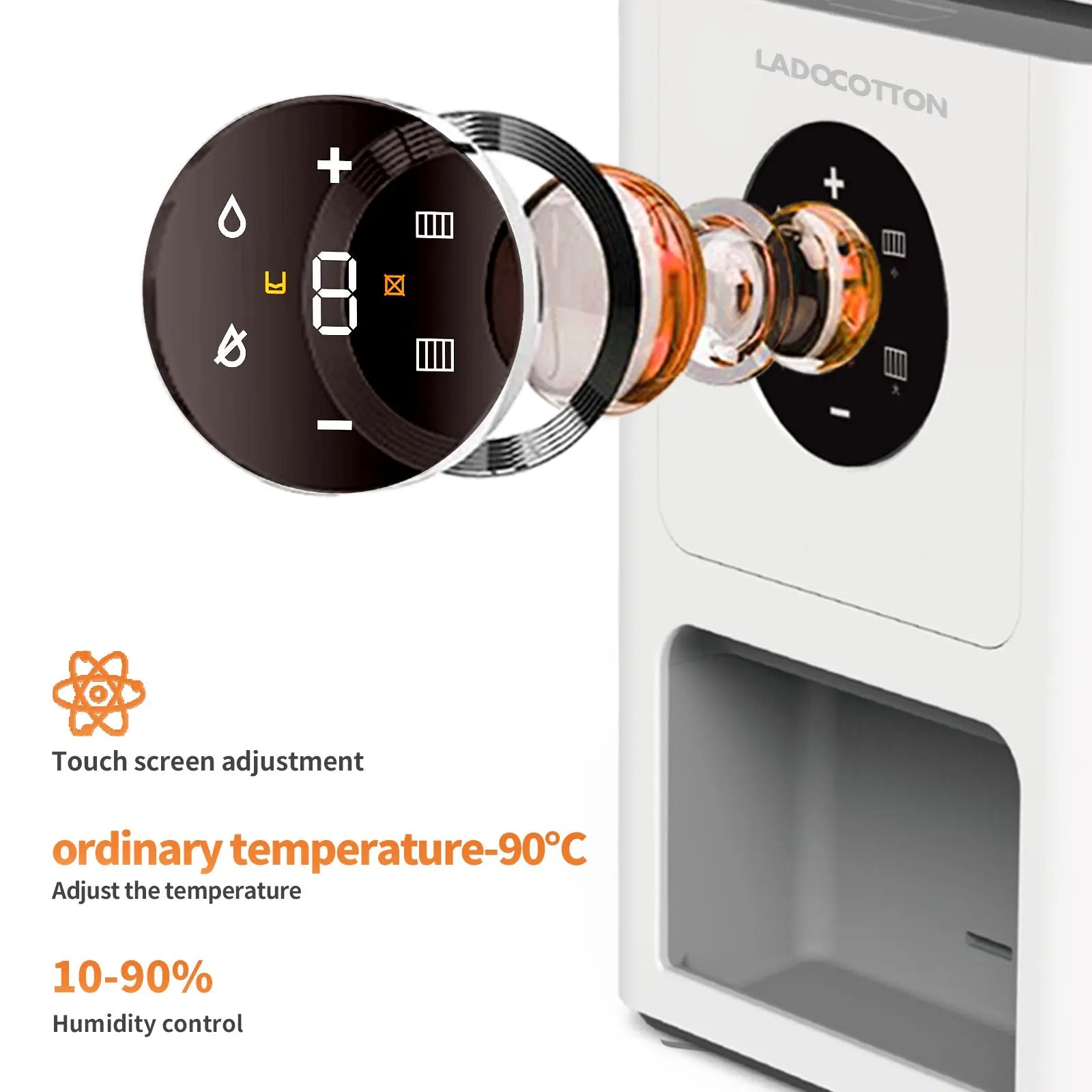 LADOCOTTON Q6 - Commercial Grade Wipe Warmer and Wet Wipes Dispenser | One-Touch Hot/Cold Towel Warmer Machine Ladocotton